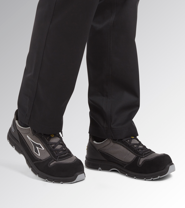 Diadora Run Text Low Metallfrei Sicherheitsschuhe S1P ESD Schwarz/Anthrazit 701.179897