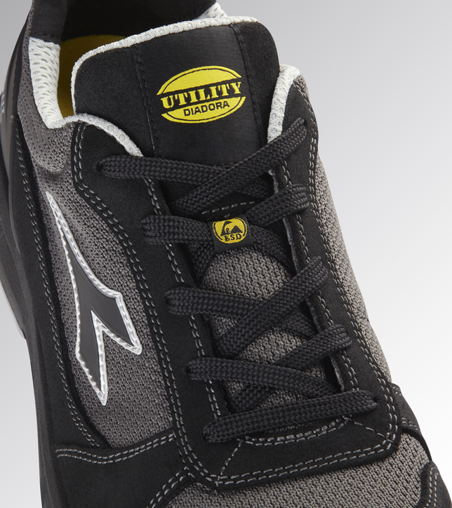 Diadora Run Text Low Metallfrei Sicherheitsschuhe S1P ESD Schwarz/Anthrazit 701.179897