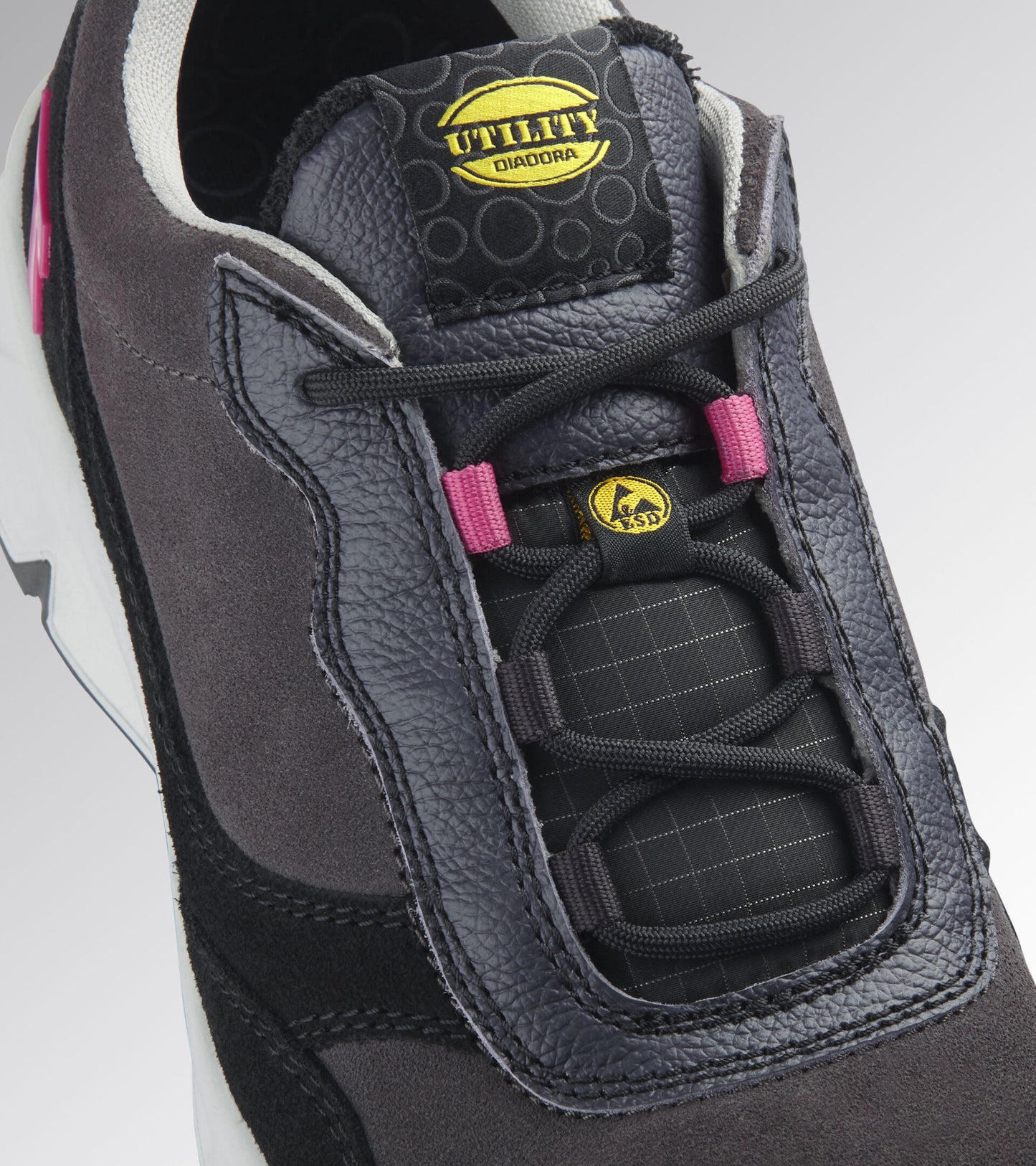 Diadora Athena Low Arbeitsschuhe S3L FO SR ESD Grau/Rosa 701.179902