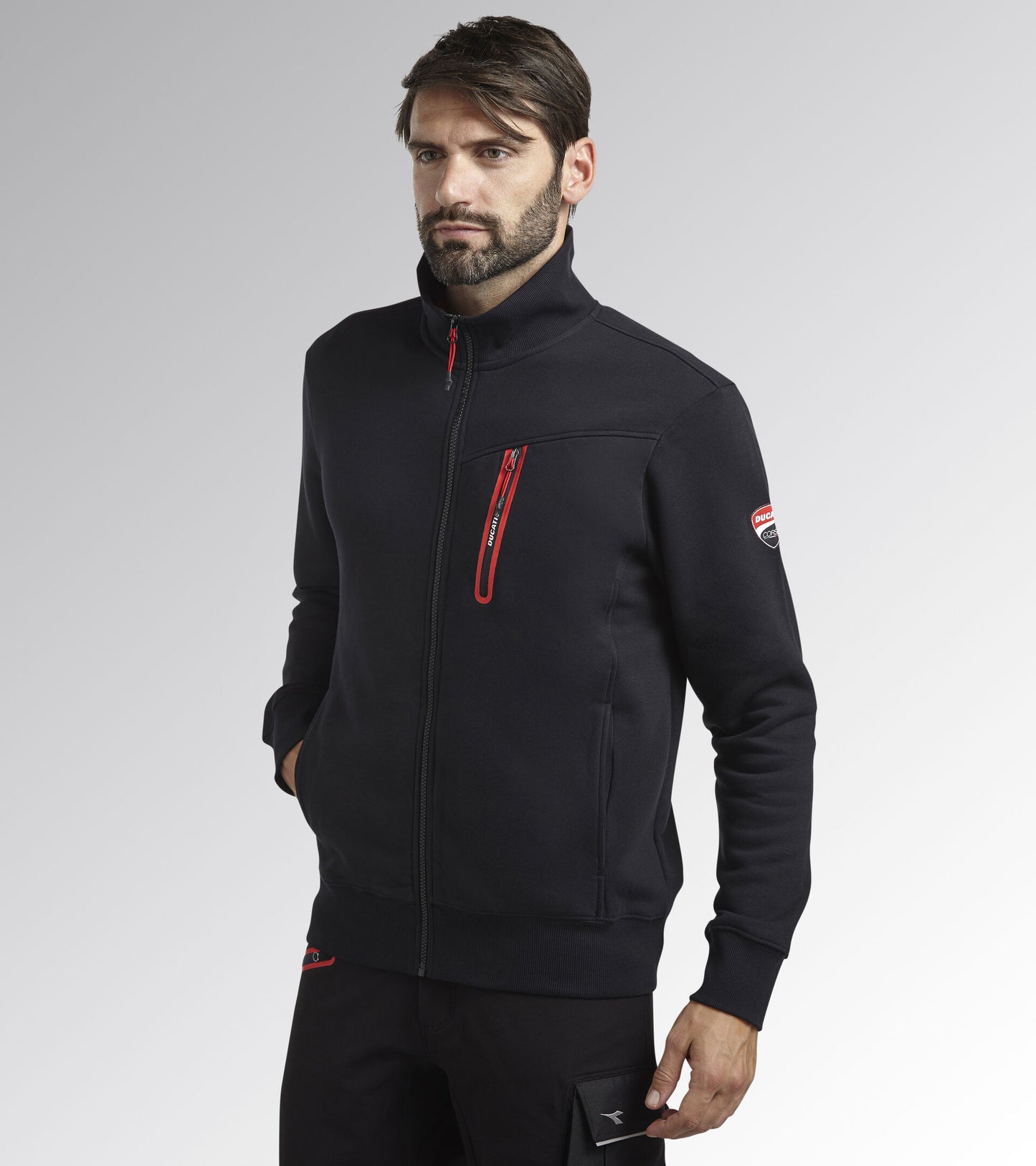 Diadora Ducati Herren Sweatshirt FZ Schwarz 702.180071
