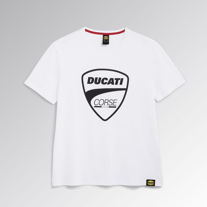 arbeitskleidung-store Graphic Herren Ducati T-Shirt 702.180075 | EXKLUSIV Weiß Diadora –