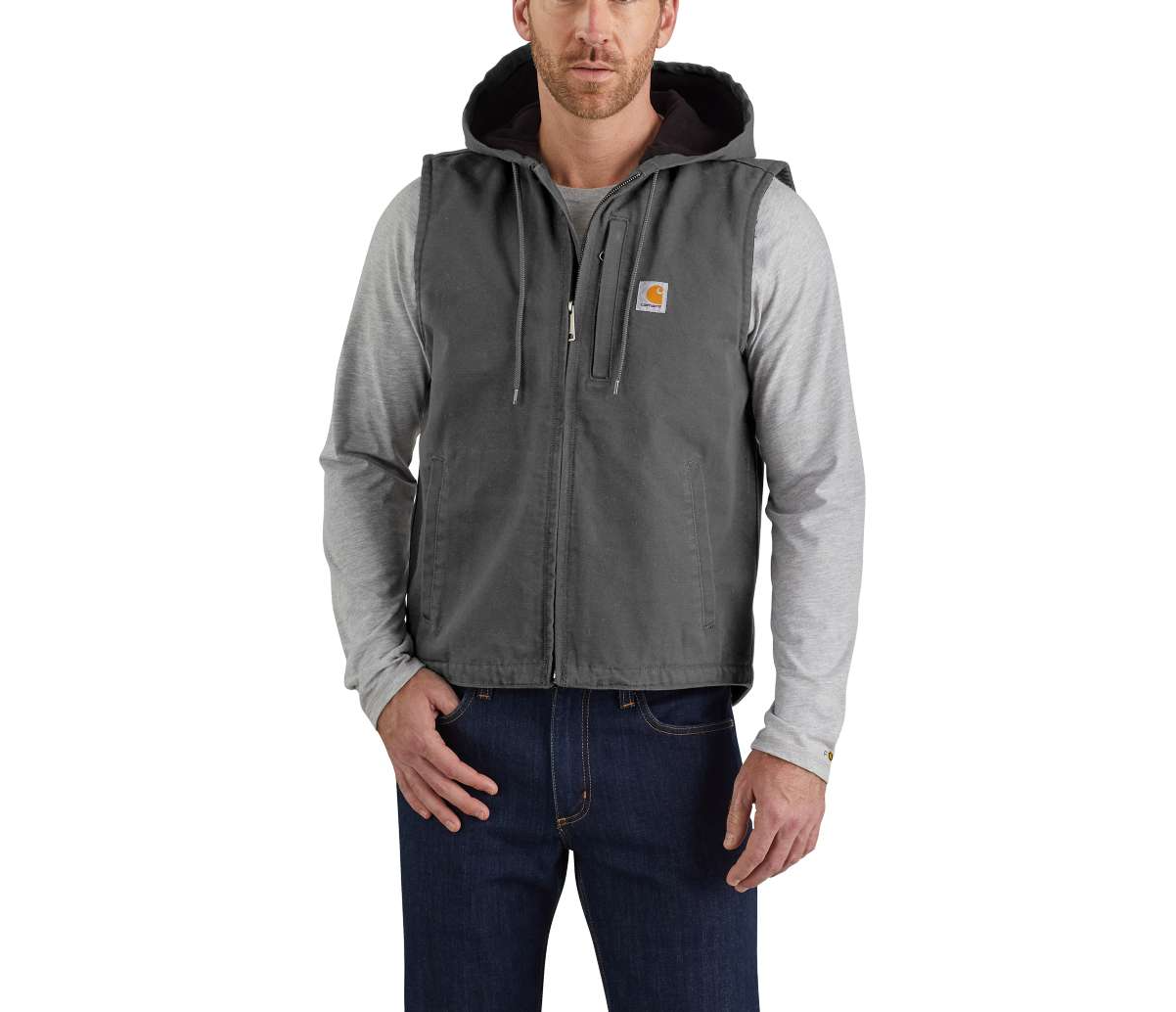 Carhartt Washed Duck Fleece Lined Hooded Herren Kapuzenweste 103837