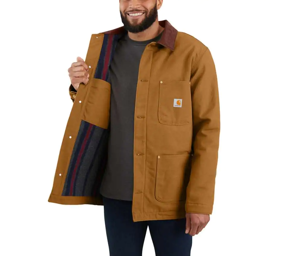 Carhartt Firm Duck Blanket Lined Chore Coat Herren Mantel 103825