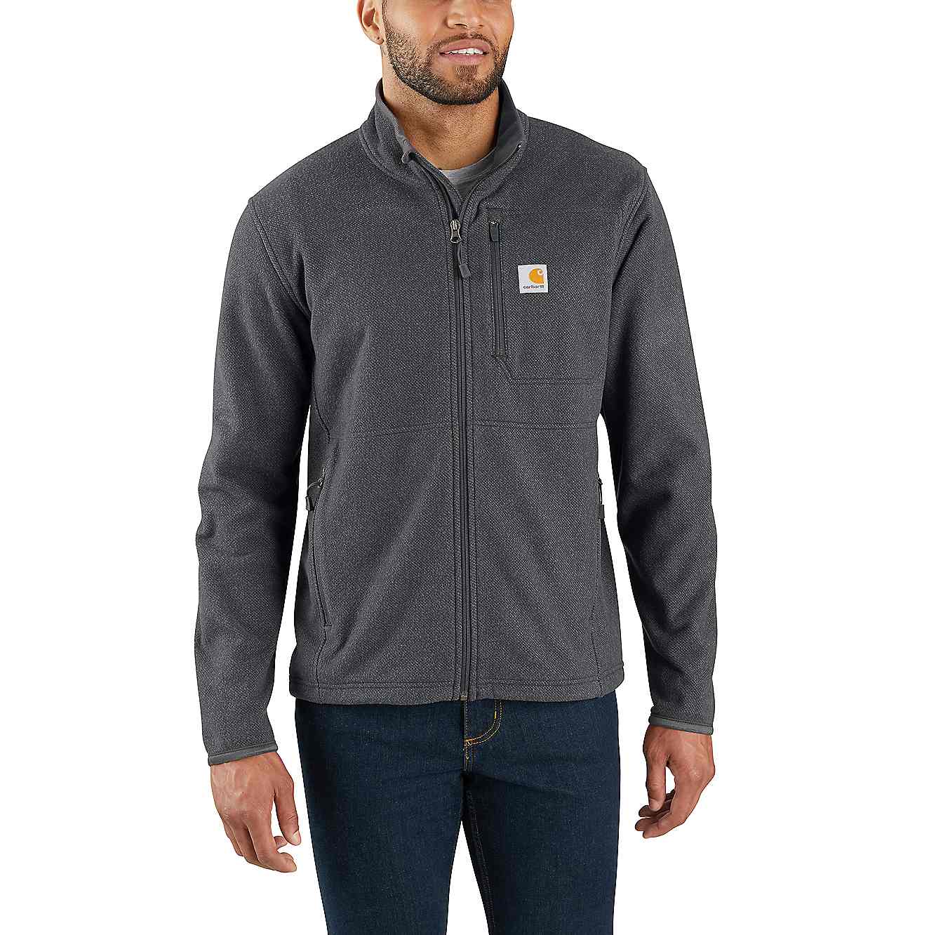 Carhartt Dalton Full Zip Fleece Herren Fleece Jacke Shadow Heather 103832