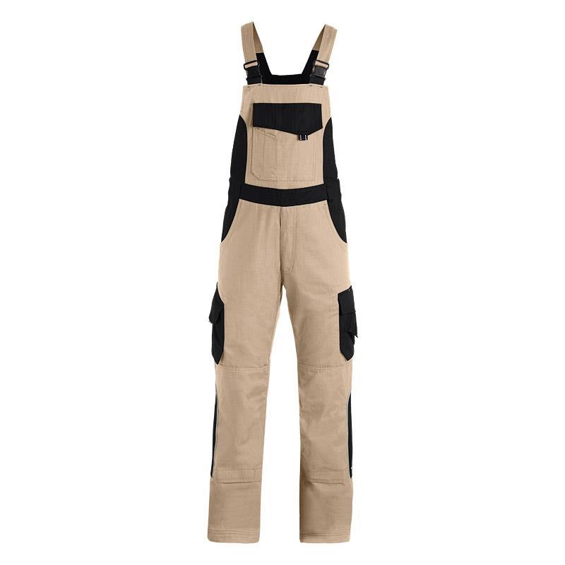 FHB Eckhard Latzhose Arbeitshose Twill Beige/Schwarz 130630