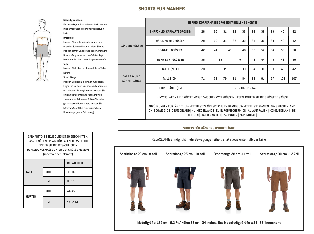 Carhartt Ripstop Cargo Shorts Stretch 104727