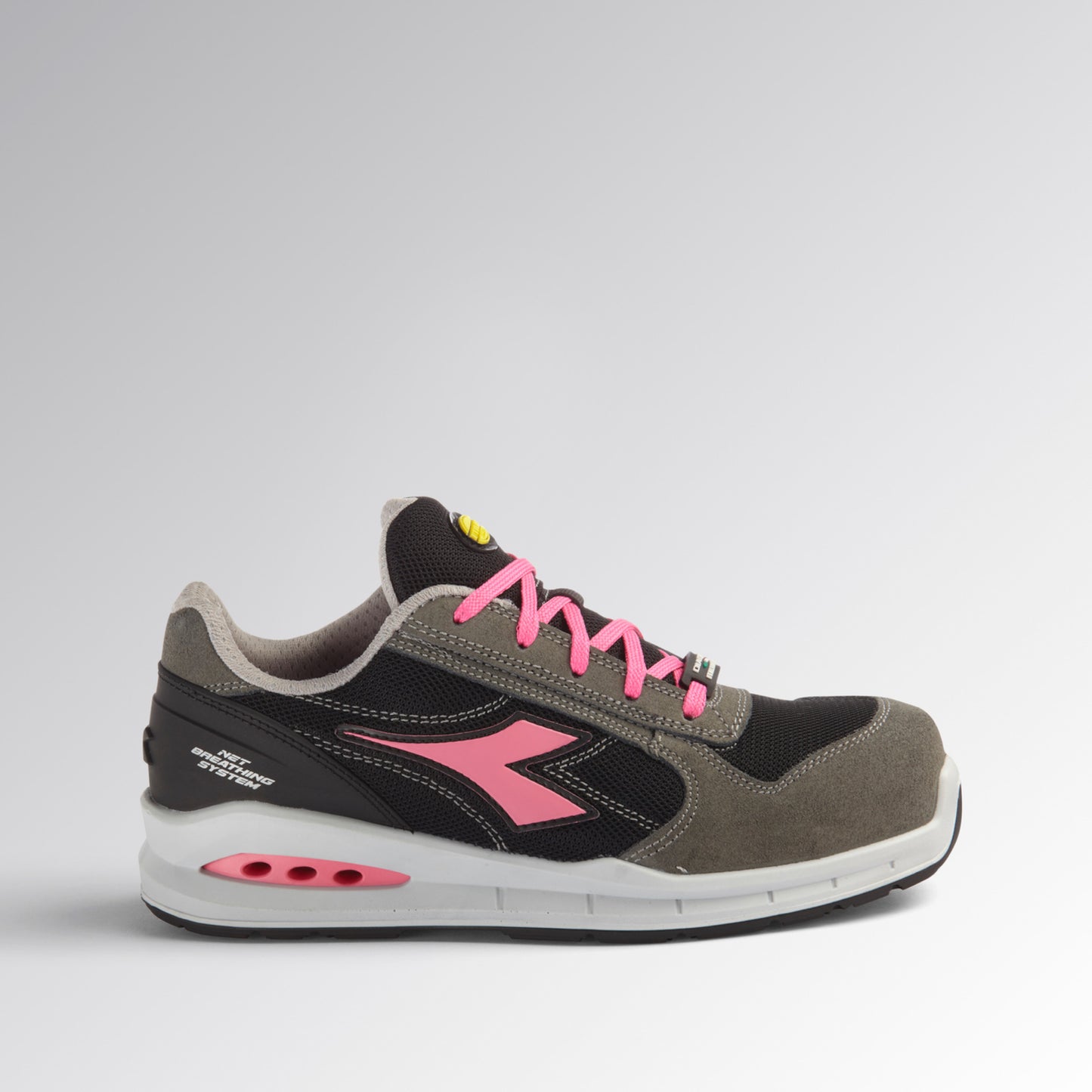 Diadora Run Net Airbox Low Damen Arbeitsschuhe S1P SRC Grau/Pink 701.176217