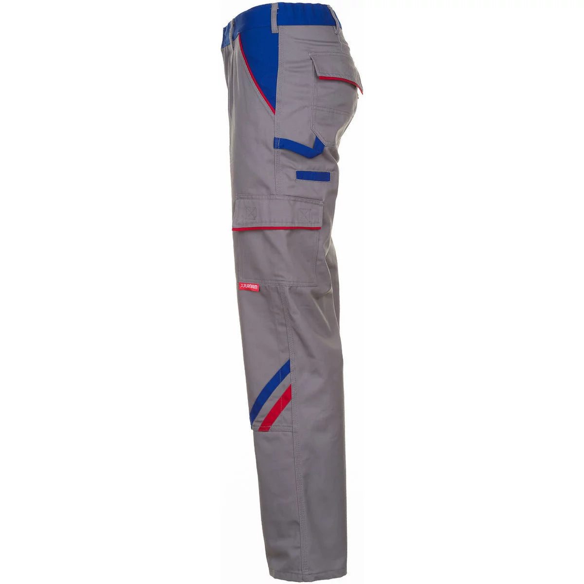 Planam Highline Herren Bundhose zink/kornblau/rot 2323