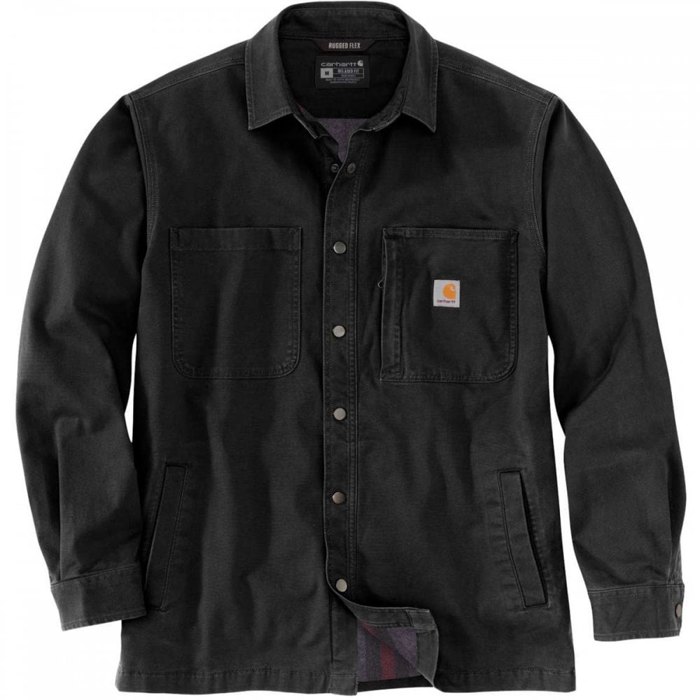Carhartt Rugged Flex Canvas Fleece Lined Snap Front Shirt Hemdjacke 105532