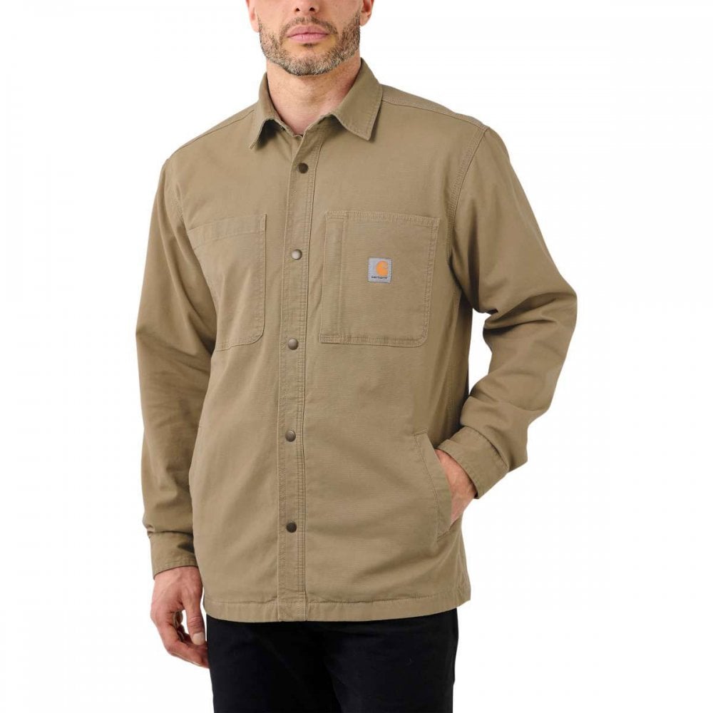 Carhartt Rugged Flex Canvas Fleece Lined Snap Front Shirt Hemdjacke 105532