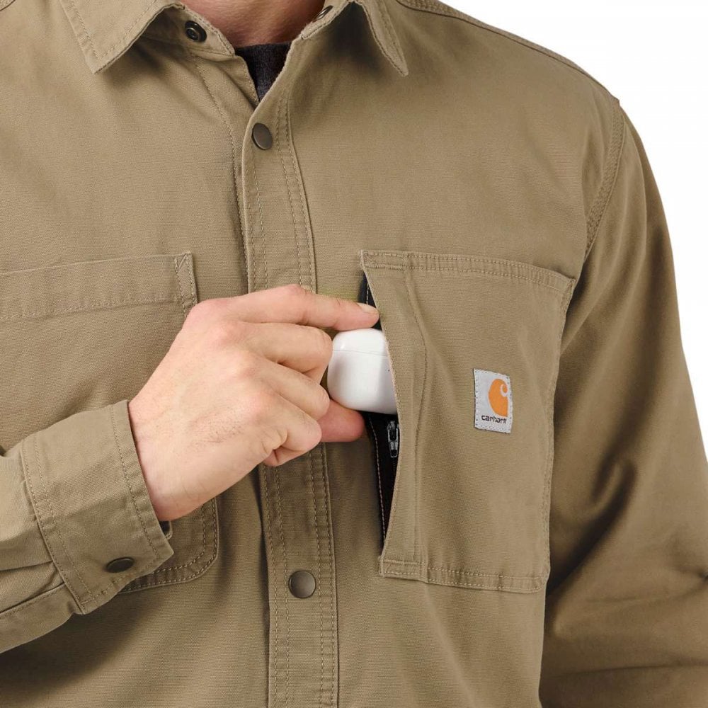 Carhartt Rugged Flex Canvas Fleece Lined Snap Front Shirt Hemdjacke 105532