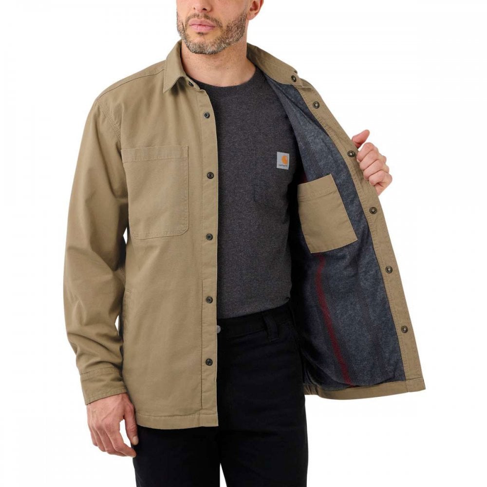 Carhartt Rugged Flex Canvas Fleece Lined Snap Front Shirt Hemdjacke 105532