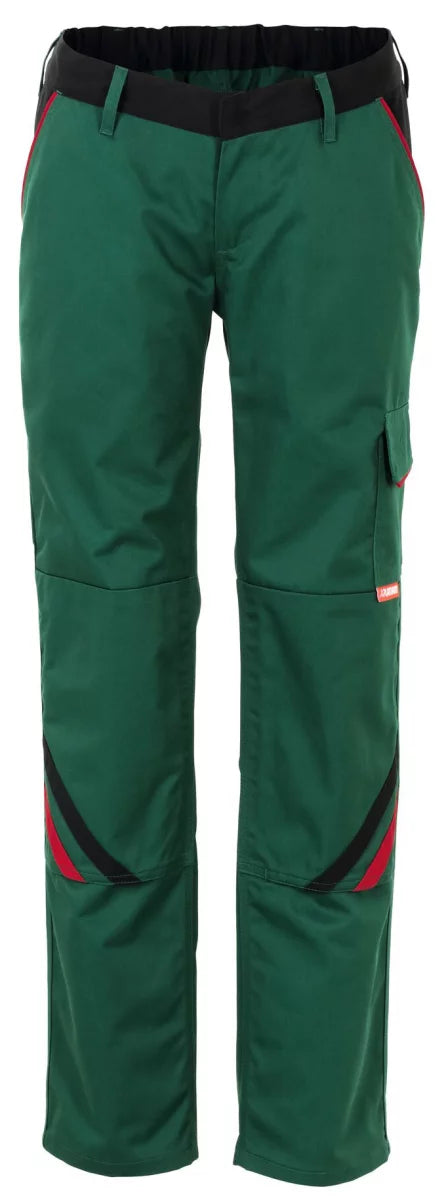 Planam Highline Damen Bundhose grün/schwarz/rot 2398