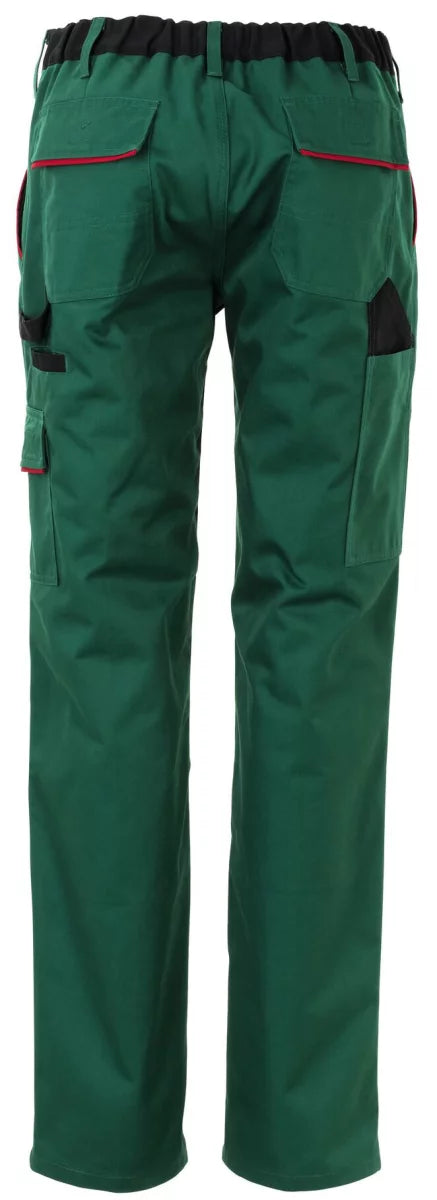 Planam Highline Damen Bundhose grün/schwarz/rot 2398