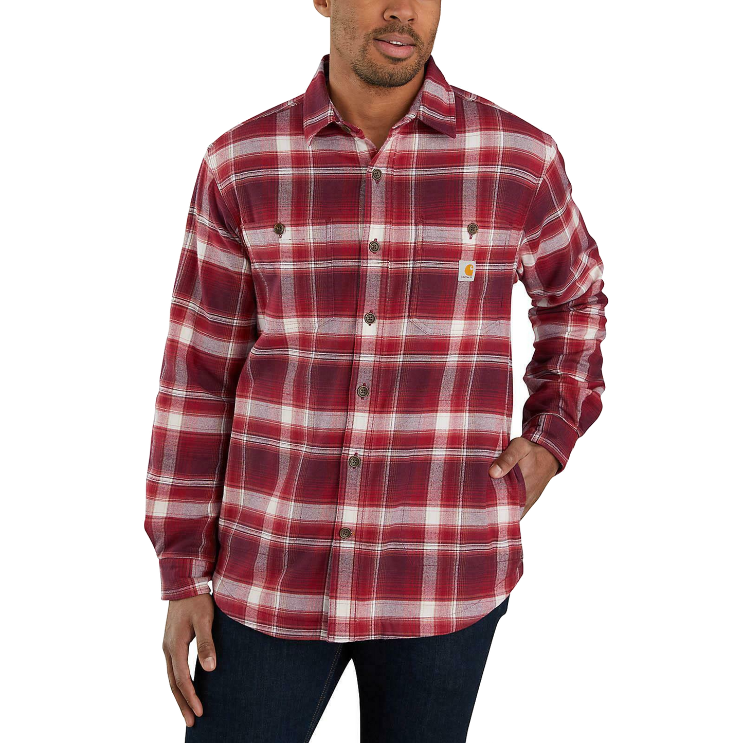 Carhartt Hamilton Fleece-gefütterte karierte Hemdjacke 104913