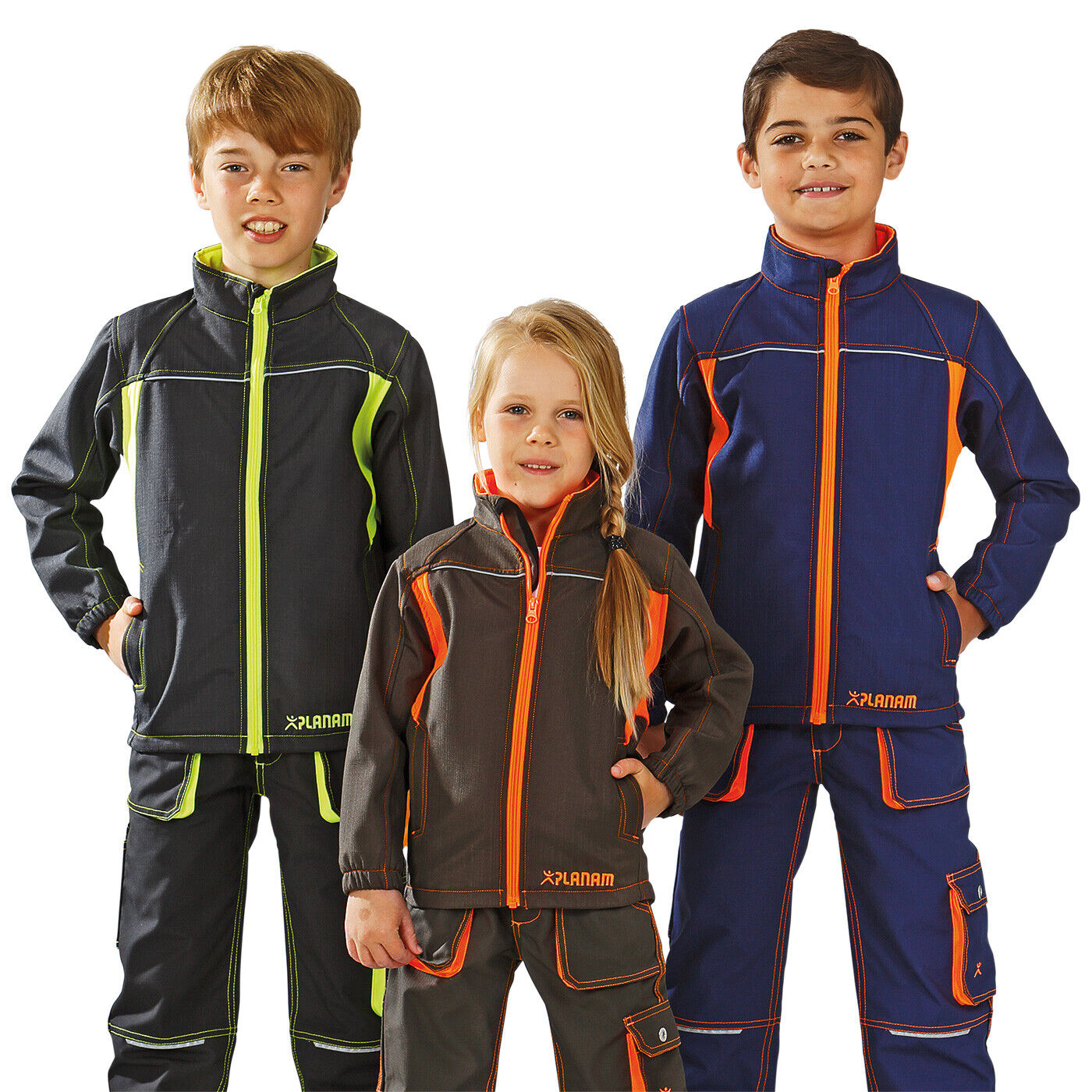Planam Junior Softshelljacke Arbeitsjacke Outdoorjacke für Kinder