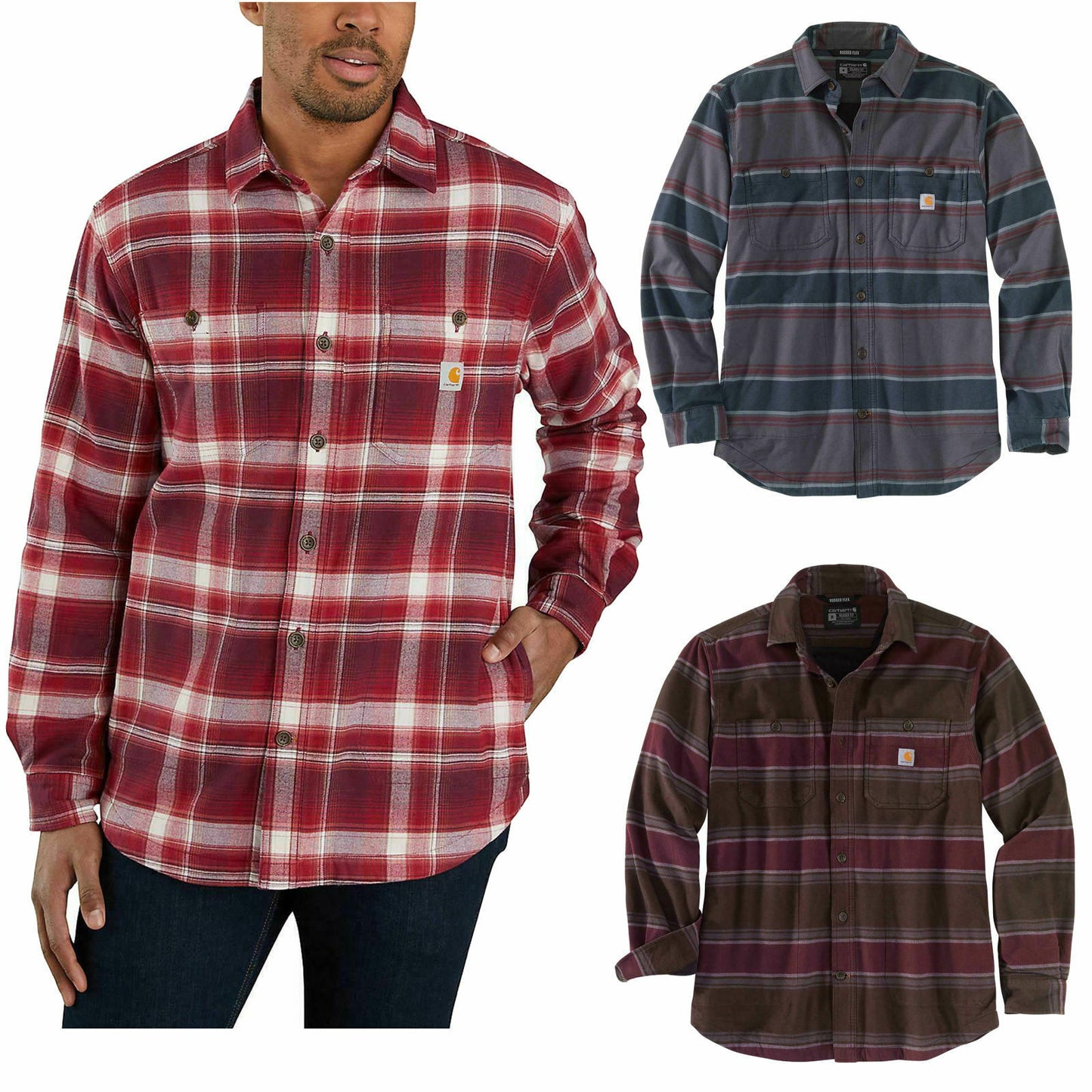 Carhartt Hamilton Fleece-gefütterte karierte Hemdjacke 104913