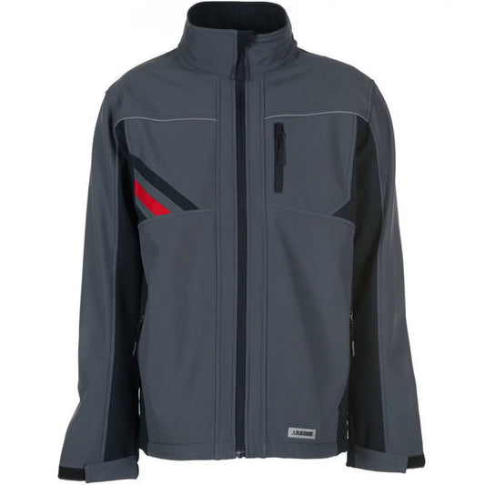Planam Highline Herren Softshelljacke schiefer/schwarz/rot 2382