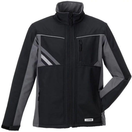 Planam Highline Herren Softshelljacke schwarz/schiefer/zink 2721