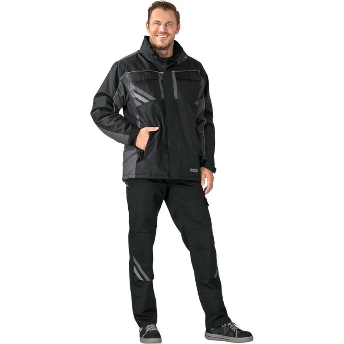 Planam Highline Herren Winterjacke schwarz/schiefer/zink 2720