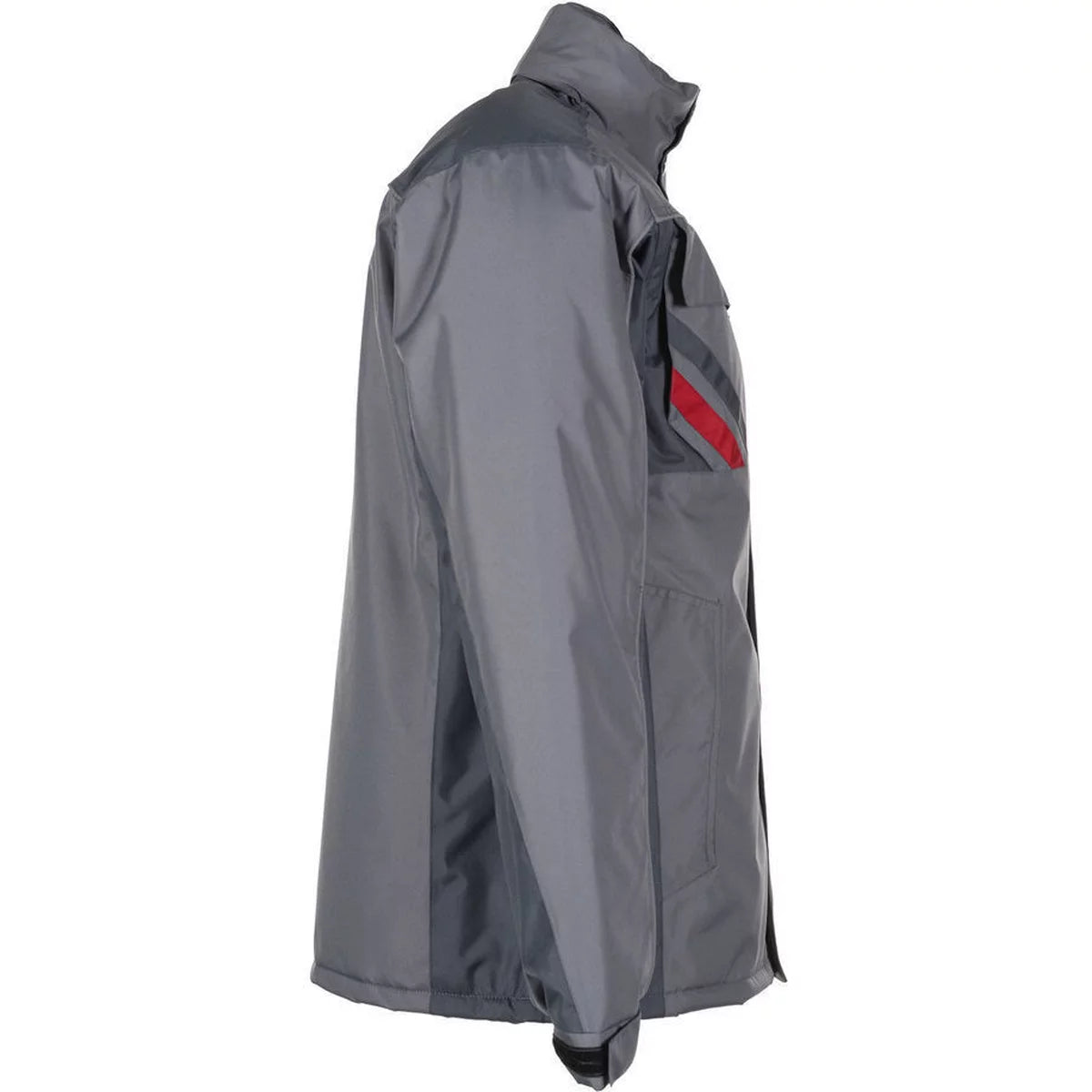Planam Highline Herren Winterjacke zink/schiefer/rot 2301