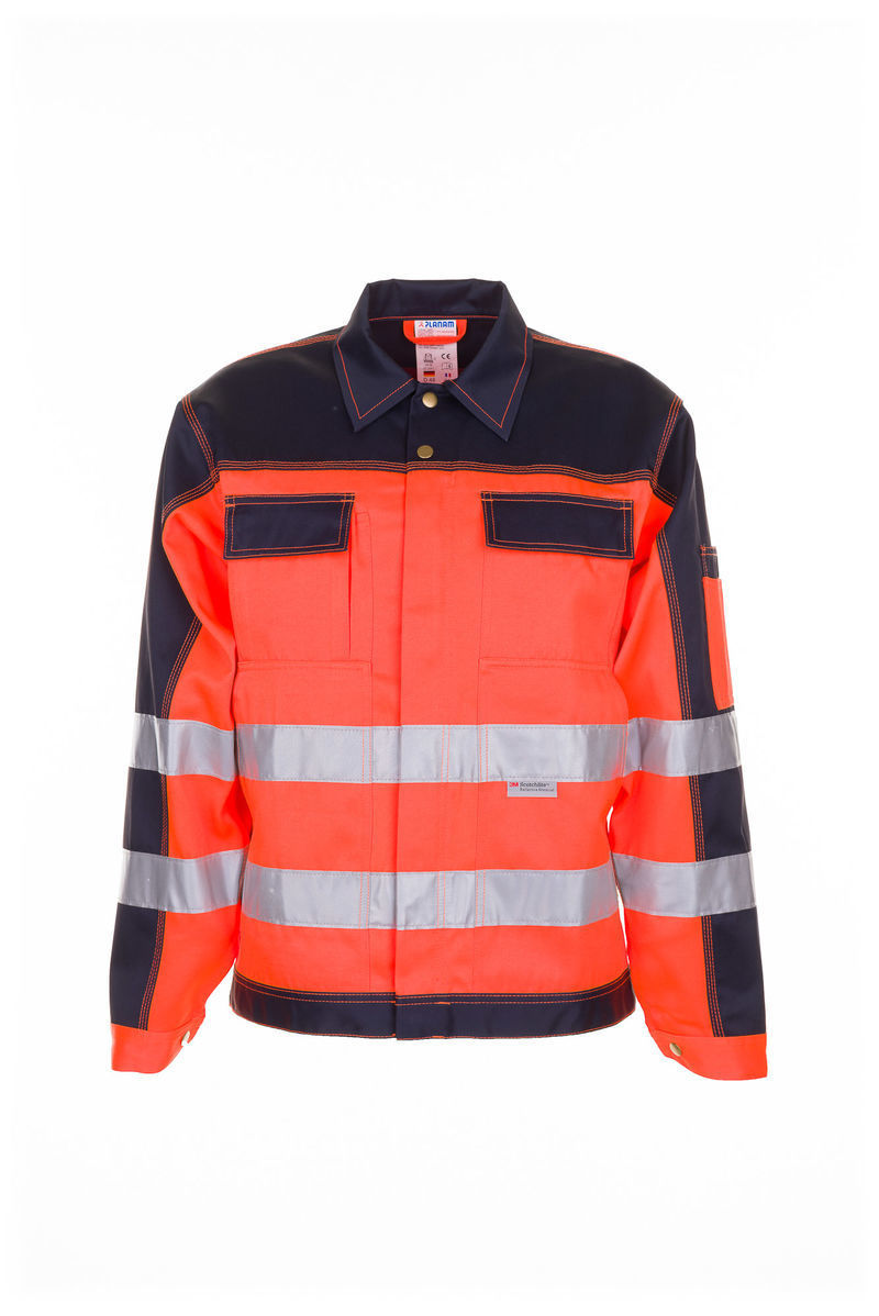 Planam Warnschutz Bundjacke 2-farbig Orange/Marine 2006