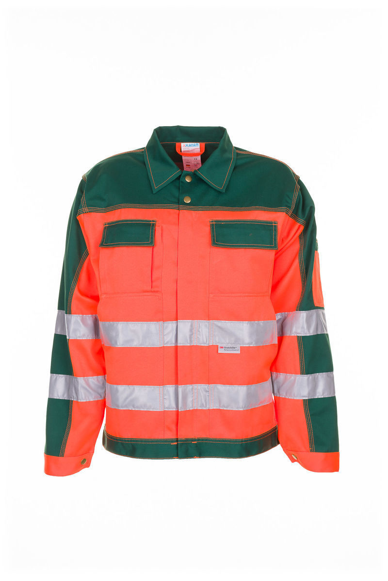 Planam Warnschutz Bundjacke 2-farbig Orange/Grün 2008