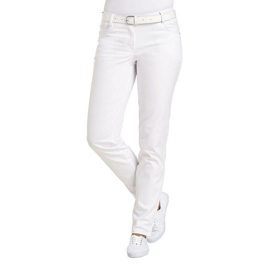 Leiber Praxis Damenhose Baumwoll Stretch Weiß 08/6700