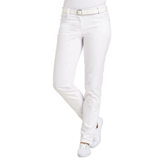 Leiber Praxis Damenhose Baumwoll Stretch Weiß 08/6700