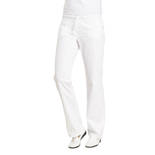 Leiber Praxis Damenhose Schlupfhose Stretch Weiß 08/6830