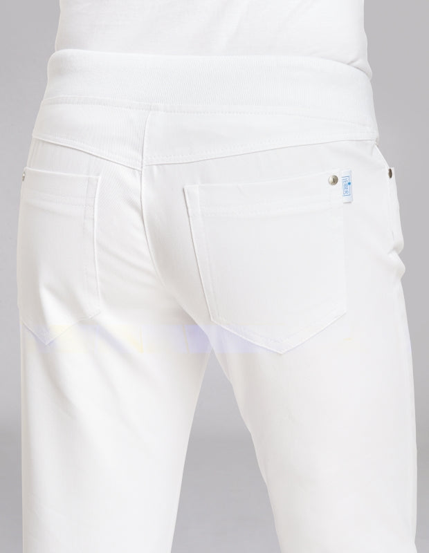 Leiber Praxis Damenhose Schlupfhose Stretch Weiß 08/6830