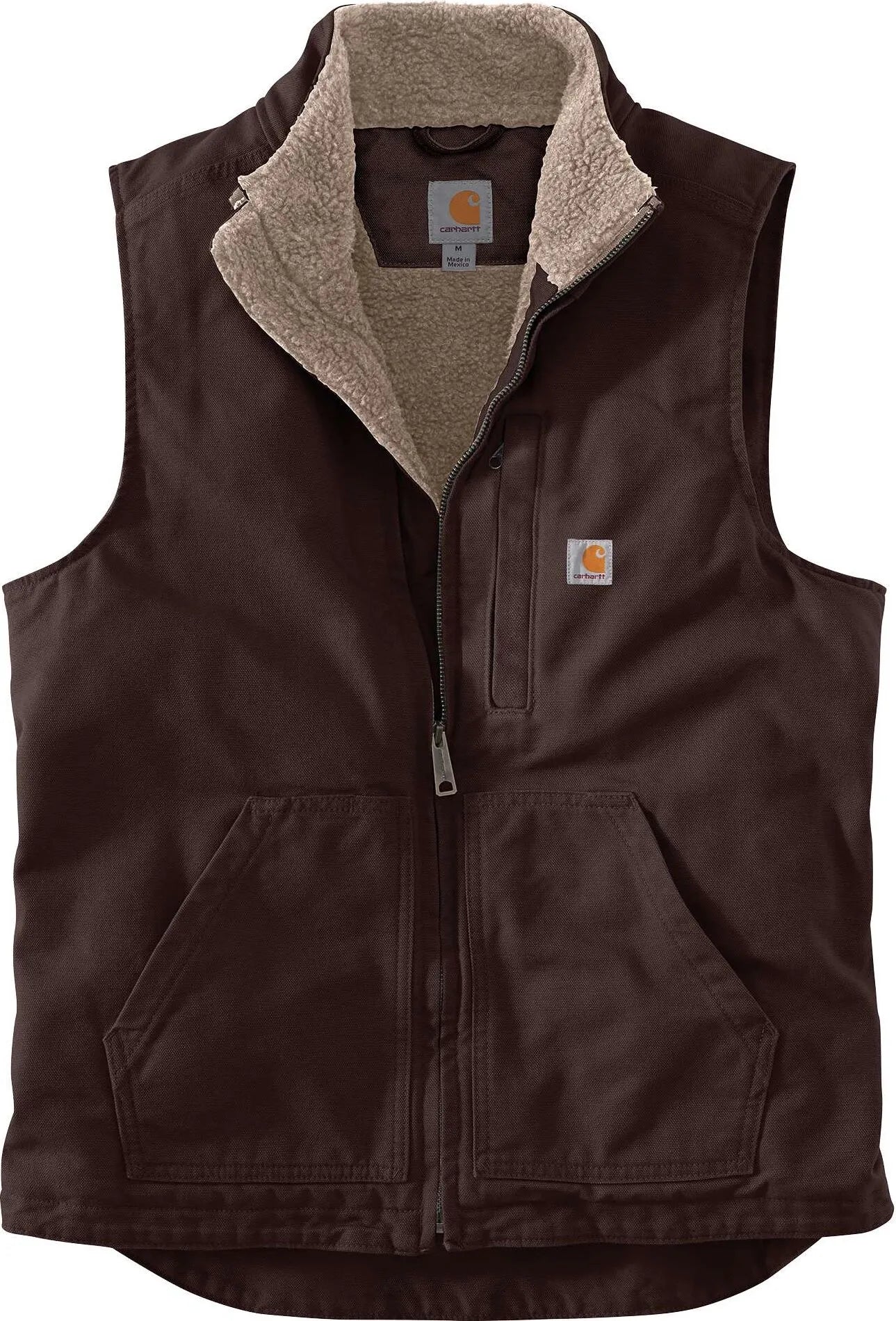 Carhartt Washed Duck Sherpa Lined Mock Neck Herren Weste 104277