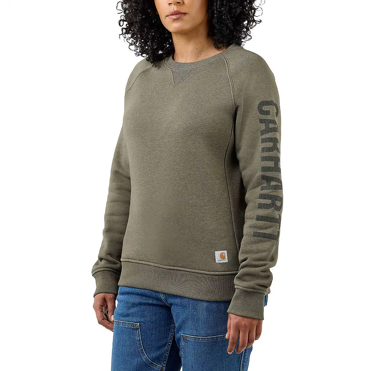 Carhartt Damen Crewneck Block Logo Sleeve Graphic Sweatshirt 104410