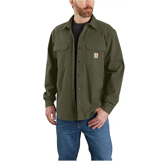 Carhartt Canvas Fleece Lined Shirt Jacket Overshirt Basil 105419