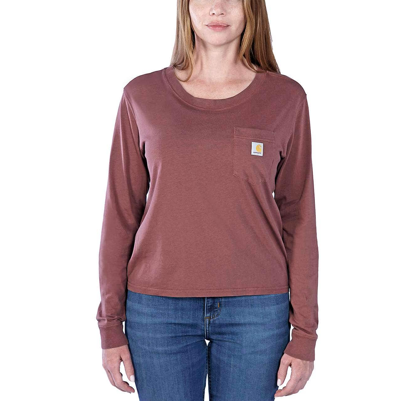 Carhartt Damen Relaxed Fit Lightweight Long Sleeve Pocket T-Shirt 106121