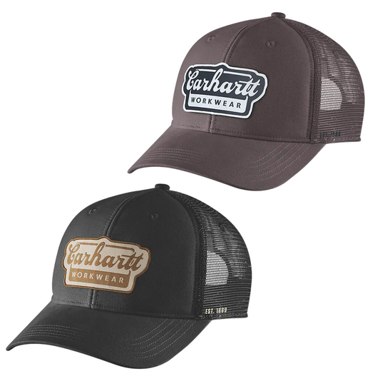 Carhartt Rugged Flex Twill Mesh Back Script Patch Cap 106738