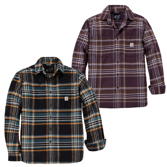 Carhartt Rugged Flex Relaxed Fit Midweight Flannel Long-Sleeve Plaid Shirt