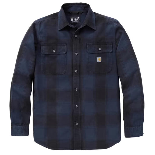 Carhartt Hubbard Herren Flanellhemd 107013 Navy – Loose Fit Karohemd