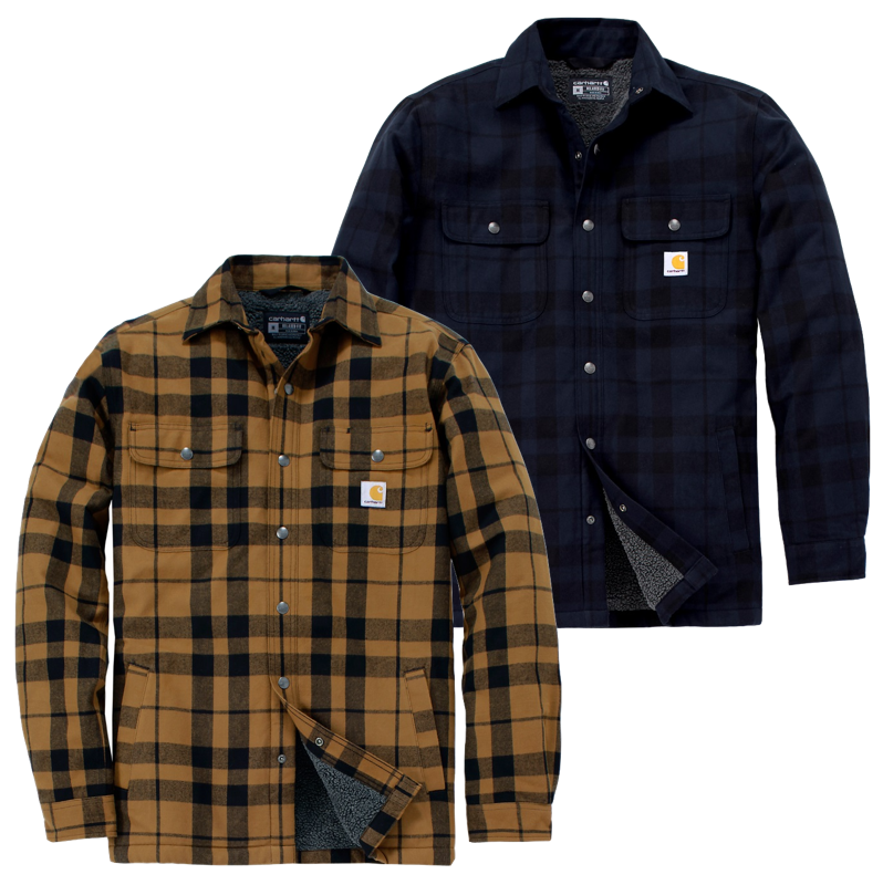Carhartt Flannel Sherpa Lined Shirt Jacket Hemdjacke 107017