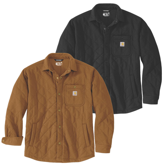 Carhartt Rain Defender Loose Fit Heavyweight Quilted Snap Front Shirt Jacket 107270