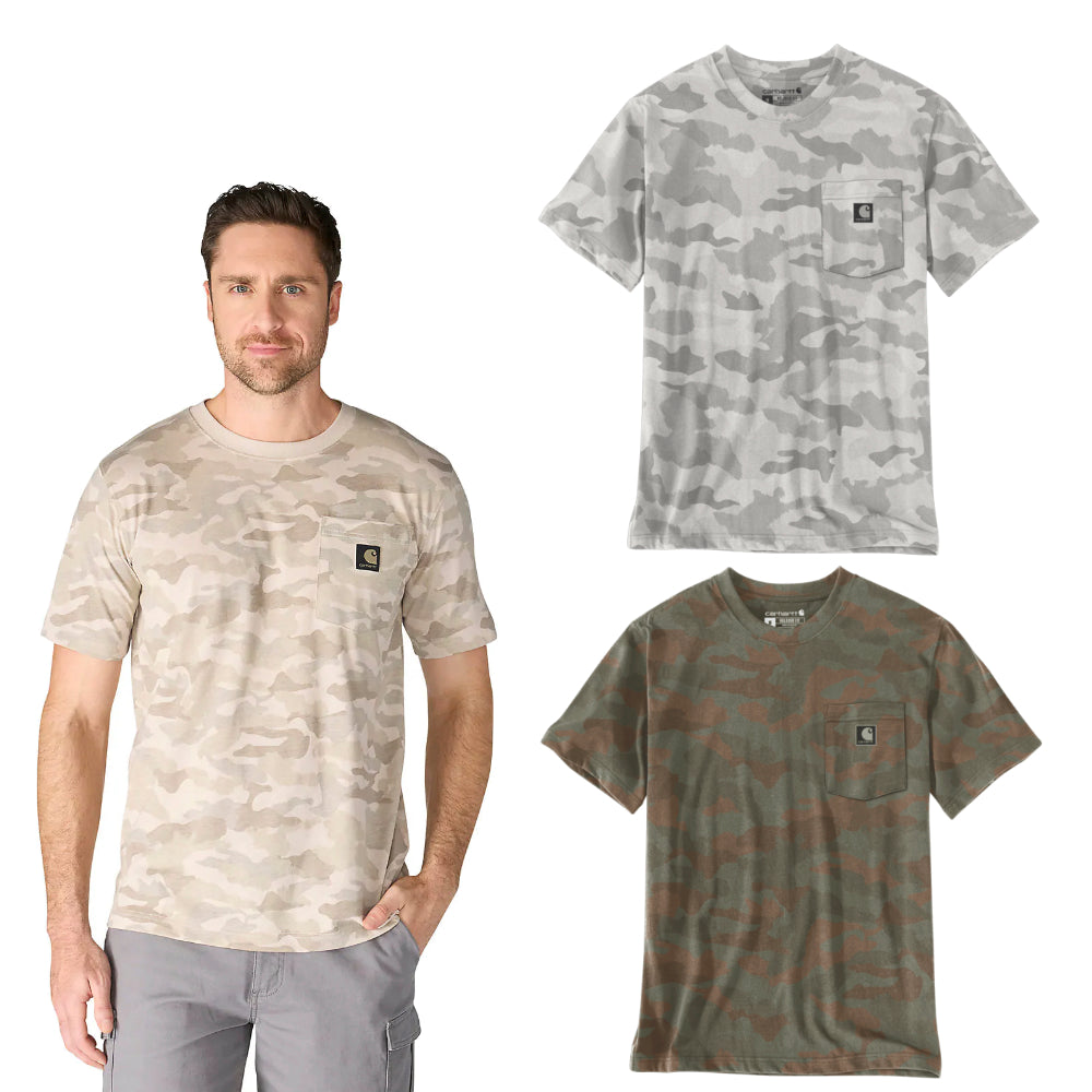 Carhartt Herren Irvine-T-Shirt mit Camouflage-Muster Relaxed Fit 107298