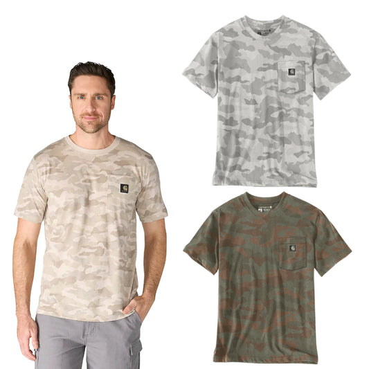 Carhartt Herren Irvine-T-Shirt mit Camouflage-Muster Relaxed Fit 107298
