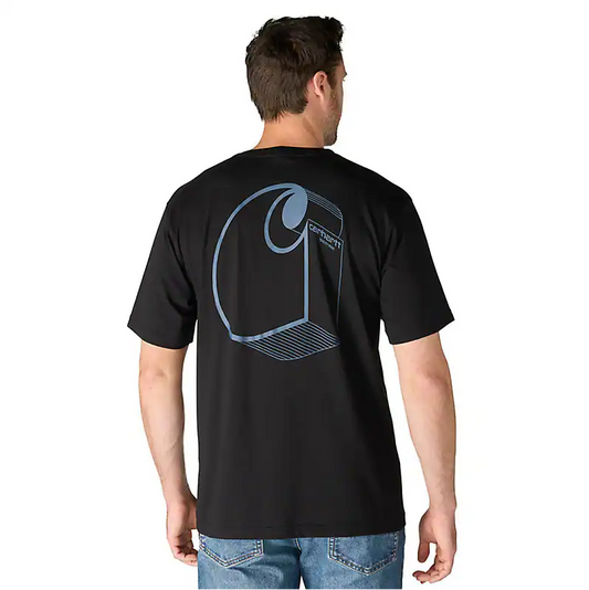 Carhartt Relaxed Fit Irvine-T-Shirt mit 3D-Logo Schwarz 107319