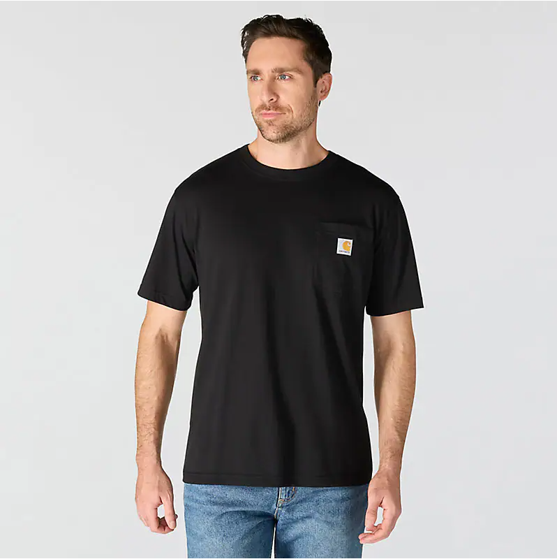 Carhartt Relaxed Fit Irvine-T-Shirt mit 3D-Logo Schwarz 107319