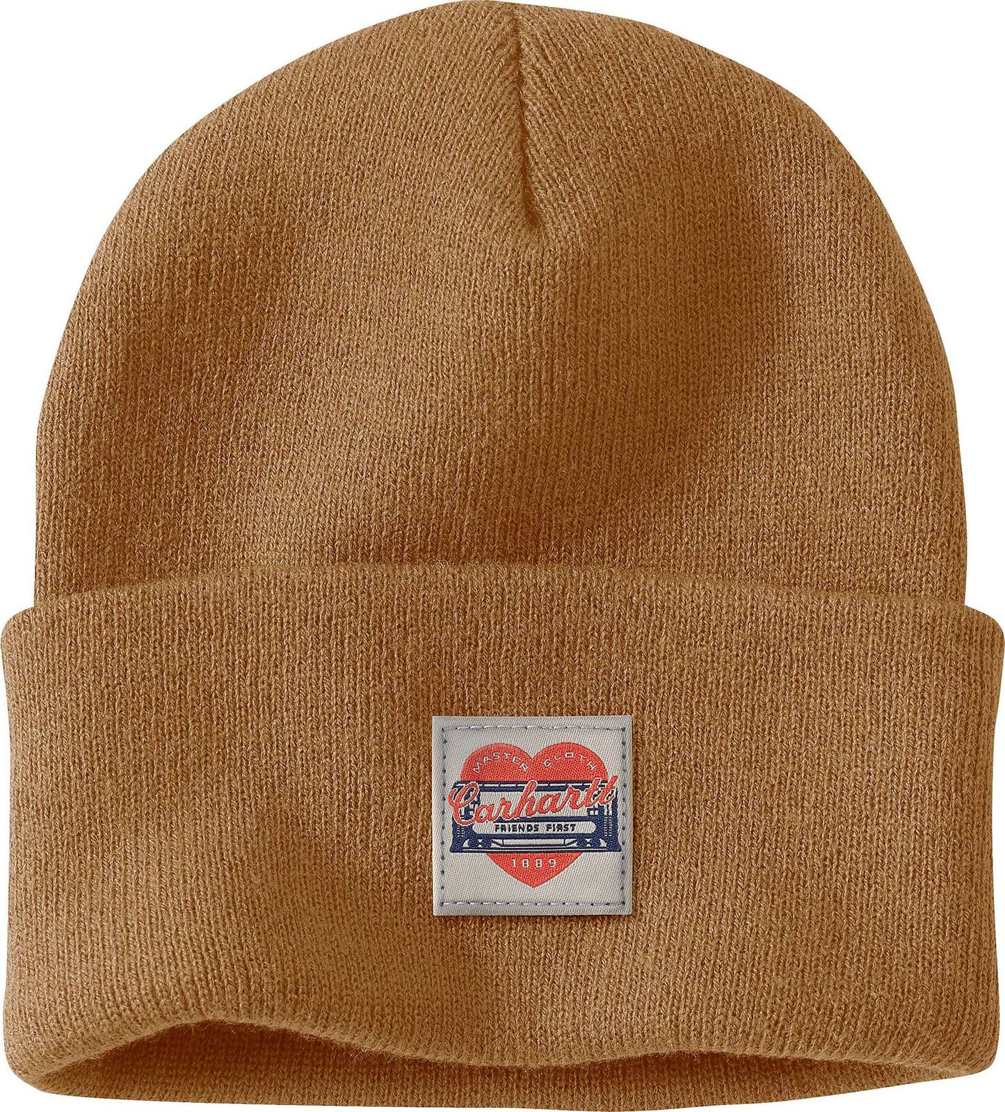 Carhartt Beanie Wintermütze Strickmütze Heart Patch Braun 107409