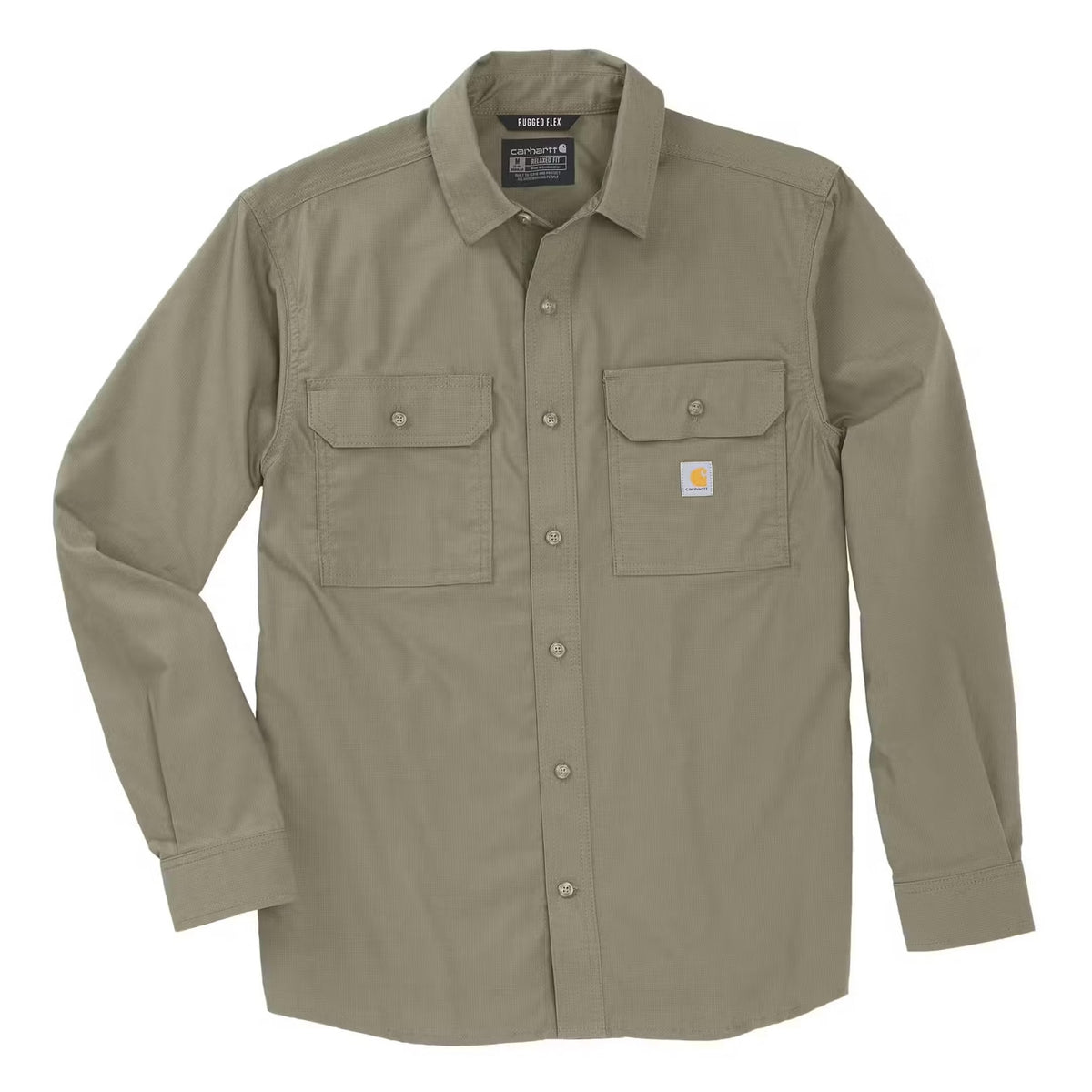 Carhartt Glenwood Herren Longsleeve 107685 Khaki – Relaxed Fit Hemd