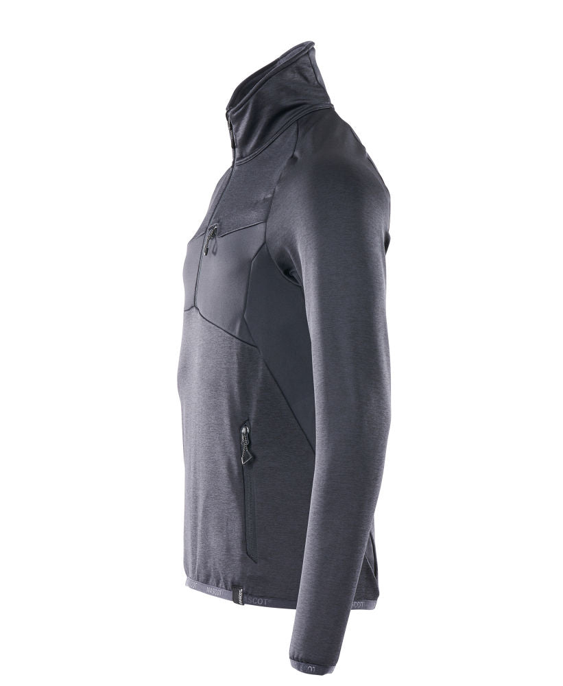 MASCOT® ACCELERATE Fleecepullover mit kurzem Reißverschluss Schwarzblau 18003