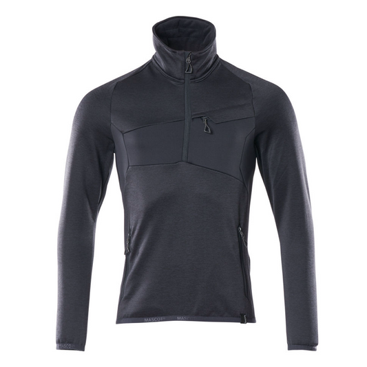 MASCOT® ACCELERATE Fleecepullover mit kurzem Reißverschluss Schwarzblau 18003
