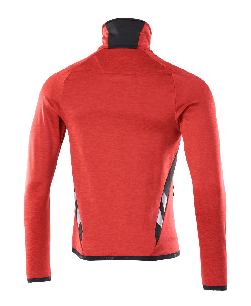 MASCOT® ACCELERATE Fleecepullover mit Reißverschluss Verkehrsrot/Schwarz 18103