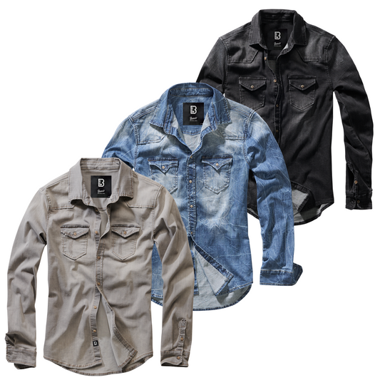 Brandit Riley Denim Shirt Long Sleeve 4020